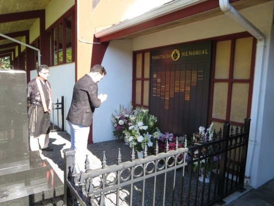 Offering Flowers at the Buddhist Temple