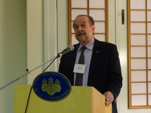 Mr. Steven Archer of the Canada-Japan Society of BC speaks to the attendees.