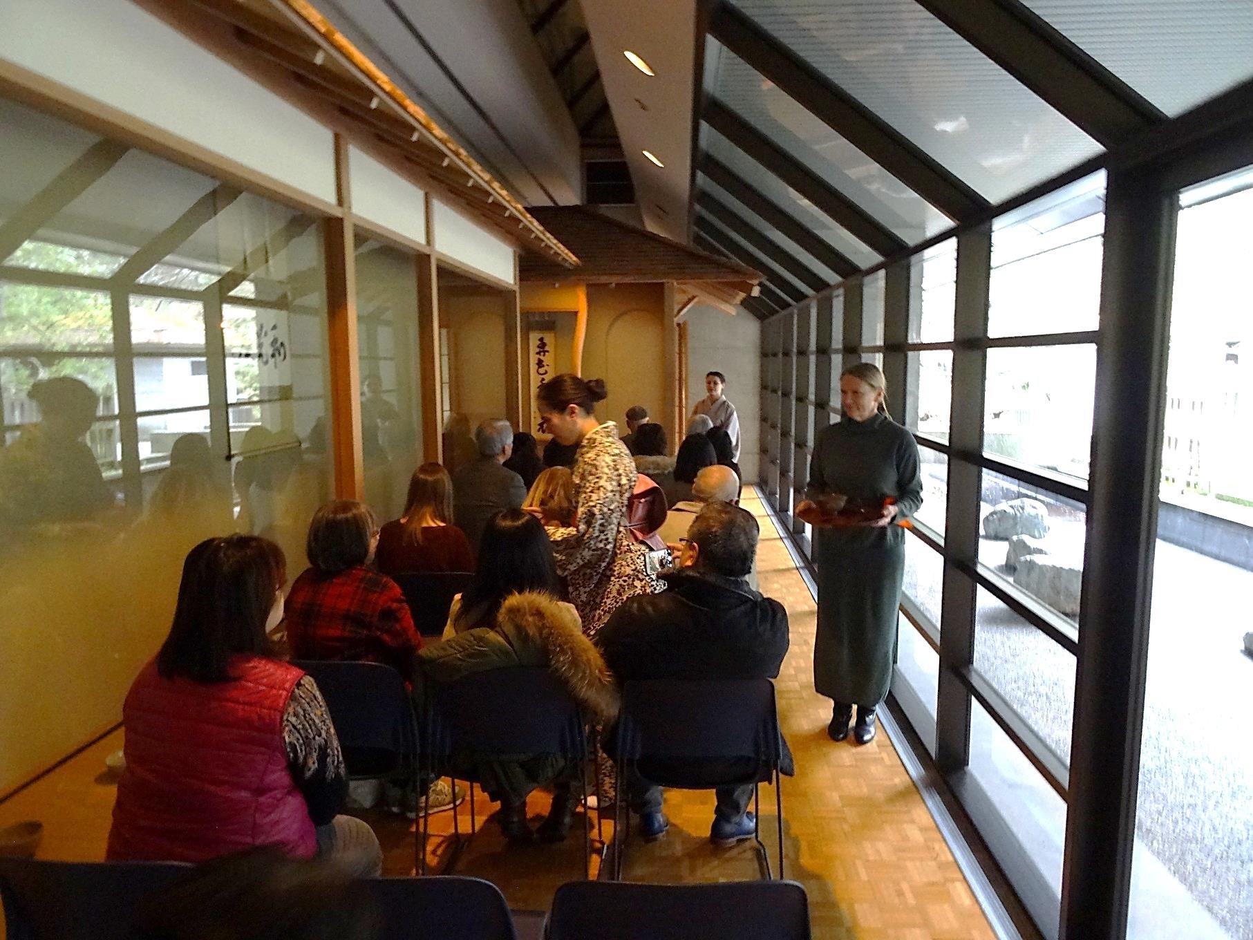 Omotesenke tea ceremony is explained while tea is served