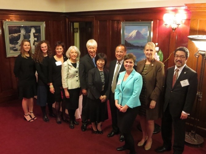Red Cross dignitaries with Consul General and Mrs. Okada