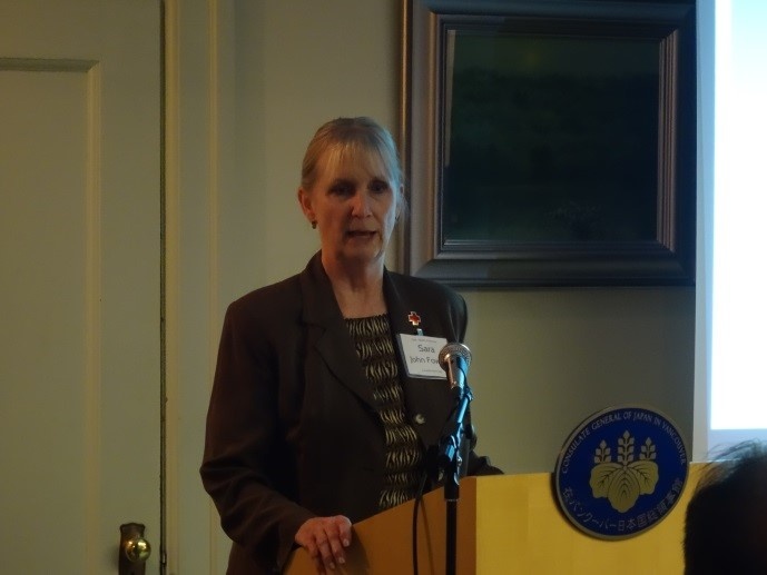 Ms. Sara John Fowler, Canadian Red Cross speaks