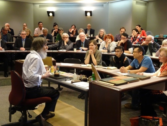 David Bull demonstrates printing at David Lam Centre SFU