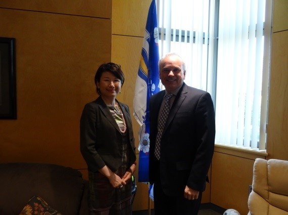 Consul General Okai and Mayor Richard Stewart.