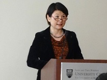 Consul General Okai opens the session at UBC.