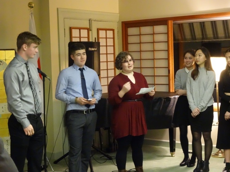 Students from Gleneagle Secondary present