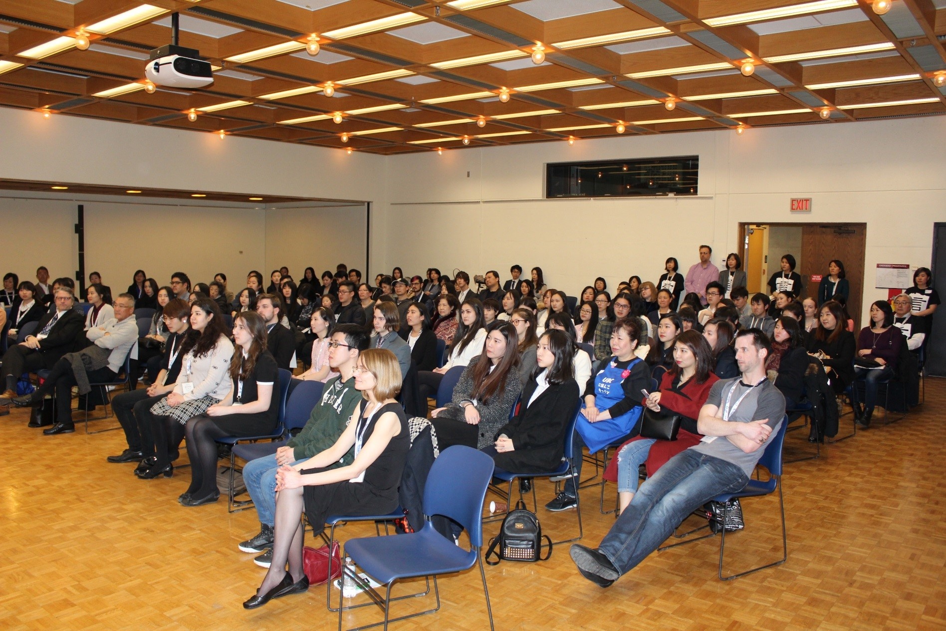 Audience members at the venue