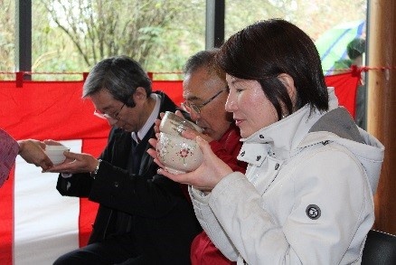 The traditional tea ceremony is served