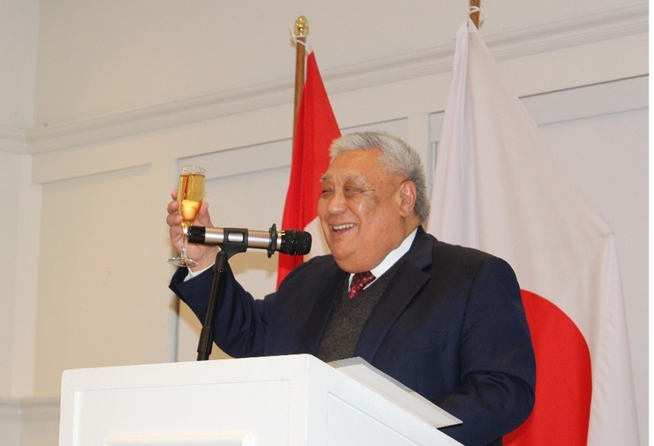 Toast from Mr. David Iwaasa, Vice President and Treasurer of the Japanese Canadian Survivors Health & Wellness Fund Society and Past President of the Japanese Community Volunteers Association (Tonari Gumi)