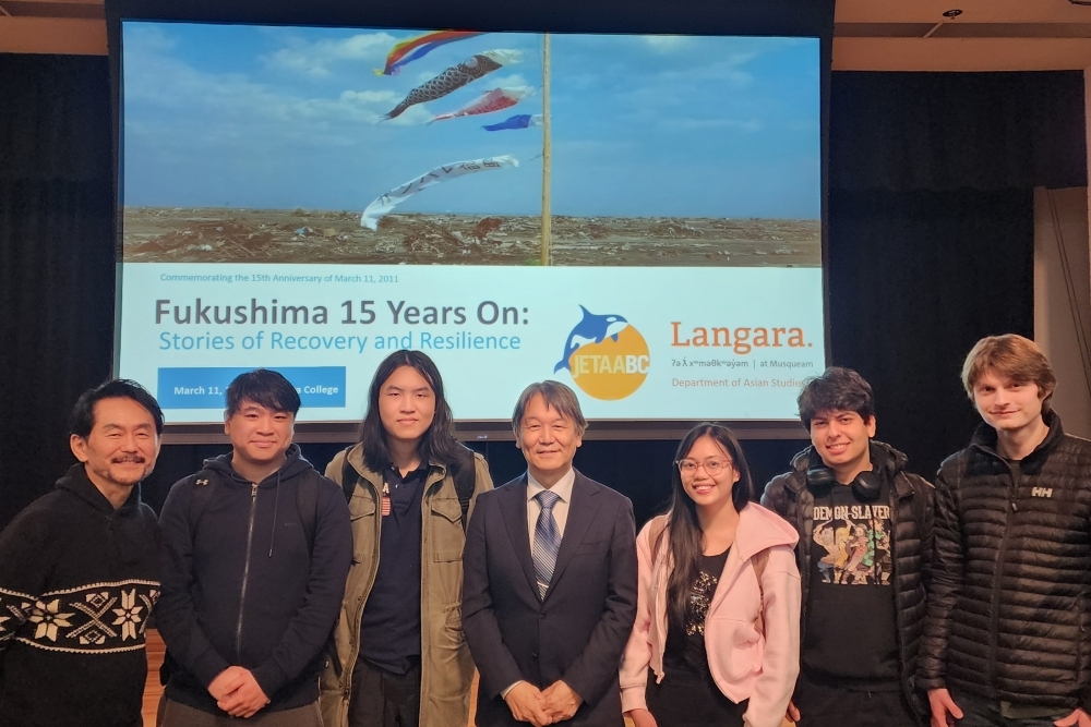 Group photo with Langara College students